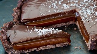 Chocolate Salted Caramel Tart Recipe [upl. by Sarina603]