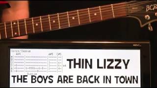 Thin Lizzy The Boys Are Back In Town Guitar Chords Lesson amp Tab Tutorial [upl. by Emirej]