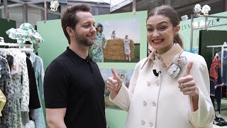 Gigi Hadid amp Derek Blasberg meet the 2020 LVMH Prize semifinalists [upl. by Ardnala]