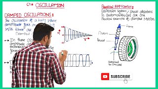 Damped Oscillations🔥 Undamped Oscillation👌 Shock Absorber Class 11 [upl. by Ihcekn]