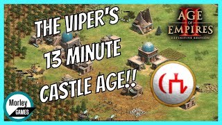 The Vipers 13 MINUTE Tatar AOE2 FAST CASTLE Build Order [upl. by Falcone]