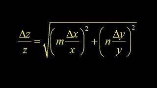 Error propagation formulas  error propagation examples with addition multiplication exponents [upl. by Fabian161]