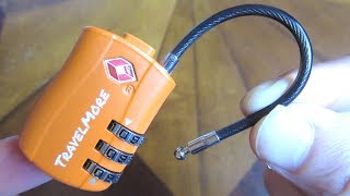 How to Reset a Cable Lock TSA Combo [upl. by Arutek]