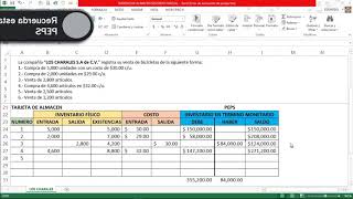 Como valuar inventario en el Método de Primeras Entradas Primeras Salidas PEPS [upl. by Dnaltroc]