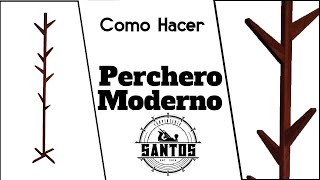 Como hacer un perchero MODERNO  aprendiendo carpinteria [upl. by Aikemot]