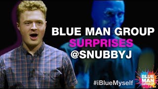 Blue Man Group Surprises Fan with Special BehindtheScenes Tour  Snubby J [upl. by Bonina]