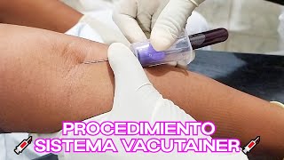 🔴DEMOSTRACIÓN 💉SISTEMA VACUTAINER 🩸Toma de Muestra Sanguínea Cofia Educativa [upl. by Nosreg]