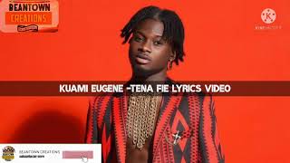 Kuami Eugene  Tena fie official lyrics video lynxentertainment [upl. by Arlin]