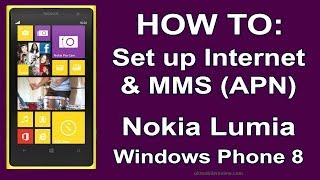 Nokia Lumia  How to Set up Internet amp MMS [upl. by Nyladam]