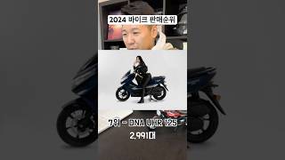 2024년 바이크 판매순위 TOP10 상용 amp 개인용 [upl. by Rosanna974]