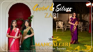 Mangalgiri Silk Cotton Gold amp Silver Zari Priced  Rs 30005000  19JAN25 [upl. by Flyn]