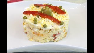 Ensaladilla rusa  Receta paso a paso [upl. by Yelhak]