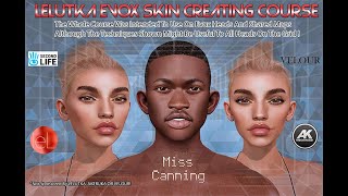 Second Life Lelutka Evox Full Face Skin Creation Course lesson part 5 extra LIPSTICK [upl. by Flemings]