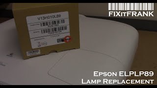 Epson Projector Lamp ELPLP89 Install for Powerlite 5040UB 6040UB [upl. by Ri]