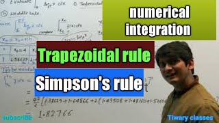 Simpsons rule  trapezoidal rule  Simpson 38 rule  weddle rule  Numerical integration  Tiwari [upl. by Anavahs]