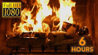 HD Crackling Birchwood Fireplace 6 Hours  from Fireplace For Your Home [upl. by Ynnavoig]