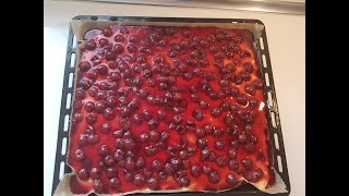 Leckerer Kirschkuchen mit Pudding Blechkuchen [upl. by Giza130]