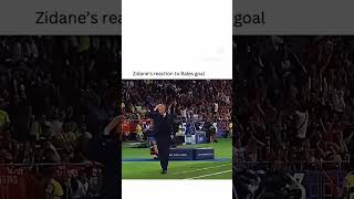 Zidanes reaction on goal youtubeshorts video football bale realmadrid [upl. by Cressi]