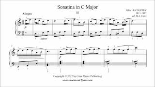 Le Couppey  Sonatina in C Major 33 [upl. by Mikiso]