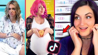 Pregnant Woman Reacts to Pregnancy Tik Toks [upl. by Ferne]