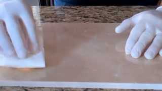 How to remove acid etch marks from marble using Lustro Italiano Etch Remover [upl. by Asilana]