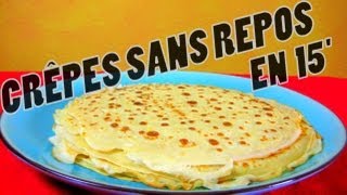 ◢ EP12 ◣ Recette crêpe sans repos en 15 minutes [upl. by Bouldon559]