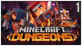 Minecraft Dungeons  1  DIABLO COMES TO MINECRAFT 4player gameplay [upl. by Lissak]