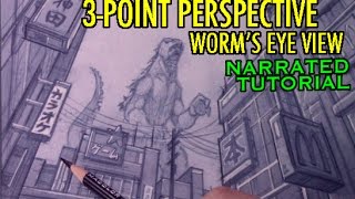 3Point Perspective Worms Eye View Narrated Tutorial [upl. by Secunda]