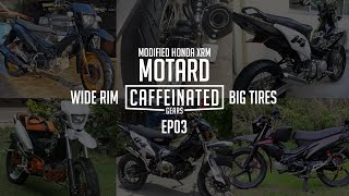 Modified Honda XRM EP03 Wide Rim Big Tires Motard Setup Compilation [upl. by Aynat37]