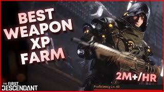 THE NEW BEST WEAPON XP FARM  2MHour  The First Descendant [upl. by Novelia]