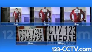 CCTV Camera Lens Comparison 18mm 25mm 36mm 4mm 8mm 12mm 16mm 660mm 5100mm [upl. by Nahshunn]