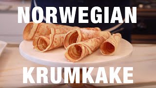 How to Make Norwegian Krumkake Crisp Holiday Cookies with Genevieve Gorder [upl. by Kcorb633]