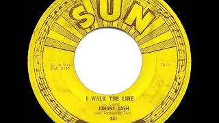 1956 HITS ARCHIVE I Walk The Line  Johnny Cash 1 CampW hit [upl. by Cookie905]