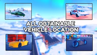 All Jailbreak Obtainable Vehicle Spawn Location  Jailbreak 2022 [upl. by Alikat532]