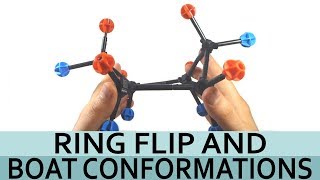 Cyclohexane Ring Flip and Boat Conformation [upl. by Duj621]