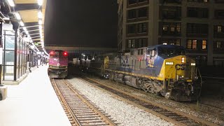 CSX M437 in Worcester Union Station [upl. by Ebeohp569]