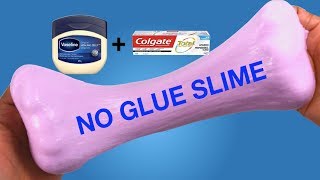 How To Make Slime No Glue No Borax Slime DIY Vaseline amp Toothpaste Slime [upl. by Newlin862]