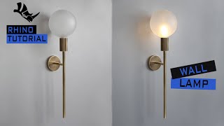 Rhino 3d learning for beginner 2 wall lamp [upl. by Giffy]