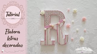 ¡RAPIDISIMO Decora letras facilmente con papel [upl. by Eralcyram]