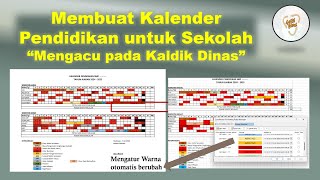 Membuat Kalender Pendidikan Sekolah TA 2024 2025 [upl. by Neri452]