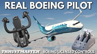 Real Boeing Pilot  Thrustmaster TCA Boeing Yoke and Throttle  First Look and Impression [upl. by Junna234]