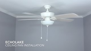 How to Install the Harbor Breeze 52 in Echolake Ceiling Fan [upl. by Ludovika335]