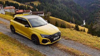 2022 Audi RS3 Sportback Review Flat Out In The Alps  Autobahn [upl. by Haisa503]