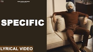 Specific  Tarsem Jassar  Wazir Patar  DEFCON1  Punjabi Songs 2022  Lyrical Video [upl. by Erda763]