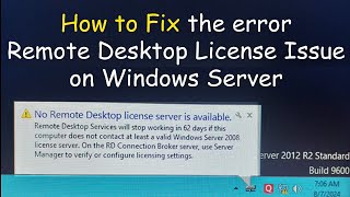 How to Fix the error No Remote Desktop License Issue on Windows Server [upl. by Kcinimod]