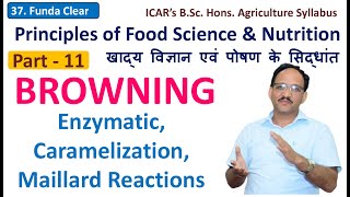 Browning Reactions in Food  Maillard Reaction  Enzymatic Browning  Caramelization  SK Sharma [upl. by Nosnorb179]