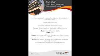 Unisa Giyani Stakeholder Relations Function [upl. by Hameean]