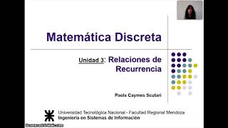 Relaciones de Recurrencia Introducción [upl. by Auqenat]