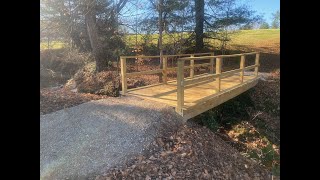 DIY Wood Bridge 16 feet long under 800 [upl. by Negaet997]