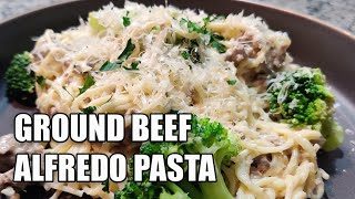 Ground Beef Alfredo Pasta [upl. by Eeloj778]